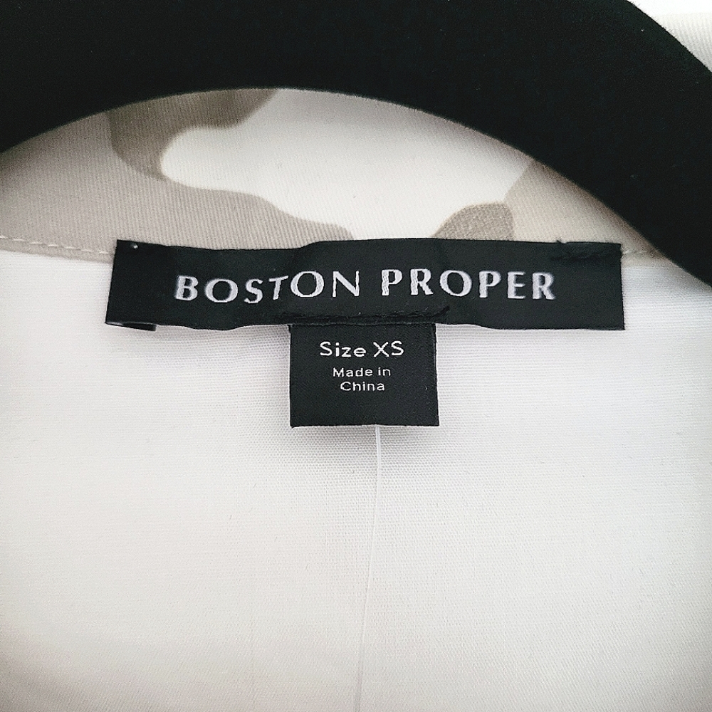 Boston Proper Metallic Camo Studded Utility Jacket Fall Gift Party Spring Travel - Picture 9 of 10